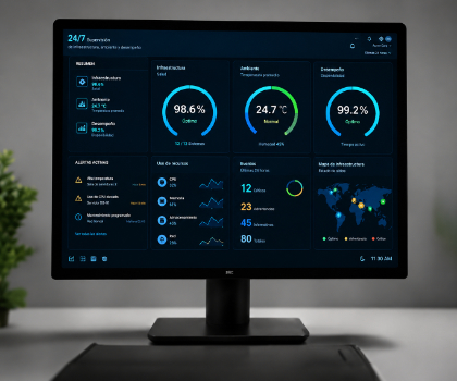 Panel de monitoreo de data center