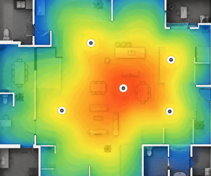 Mapa de cobertura Wi-Fi